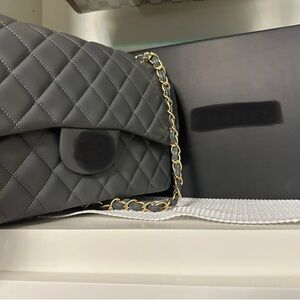Luxury Quilted Lambskin Chain Shoulder Bag w/ Box – Real Italian Leather